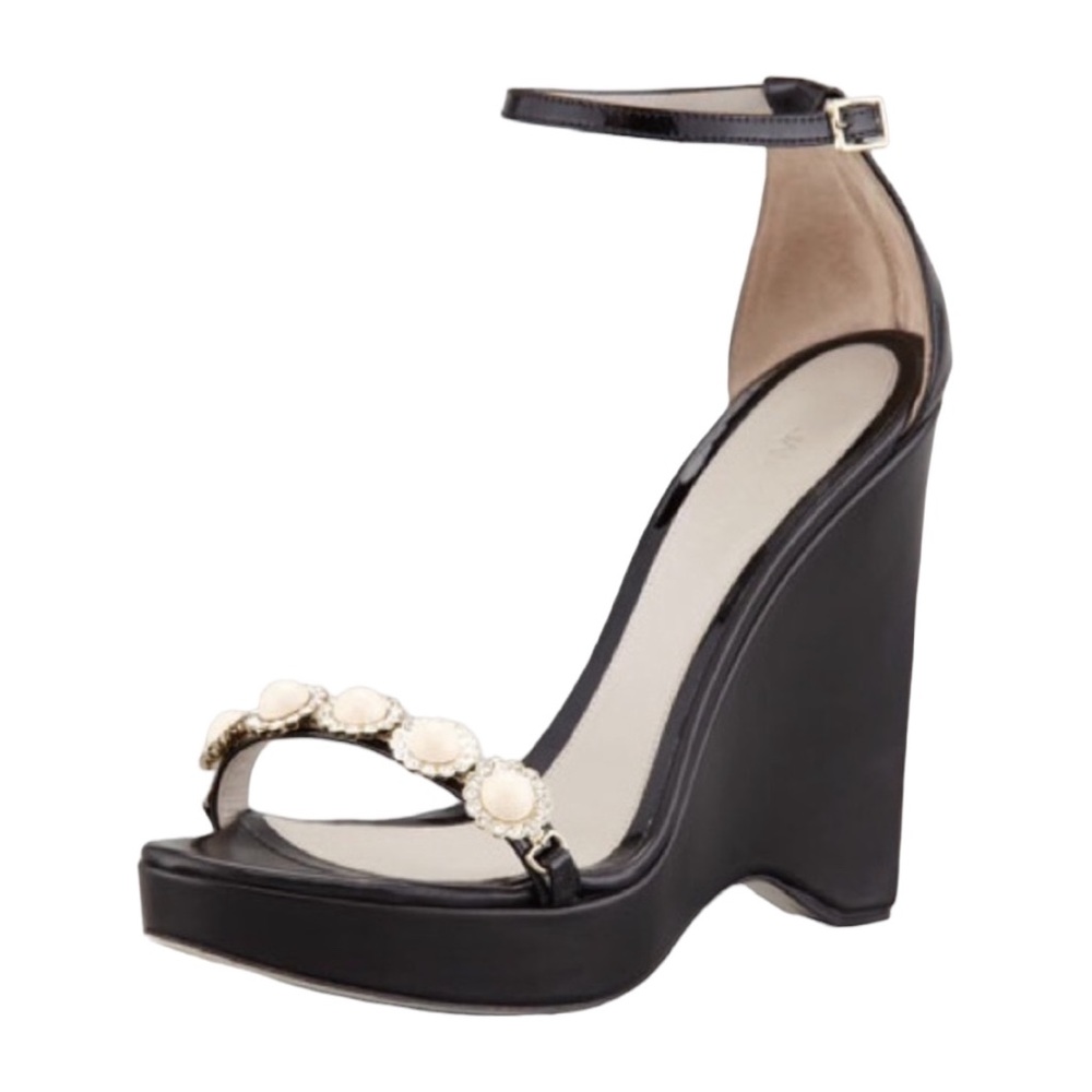 Jason Wu's pearly Strap Wedge Brand New in the Box Size 10 - Picture 1 of 8